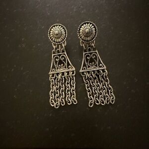 Vintage Judy Lee Egyptian Revival Style Chandelier Clip On Earrings